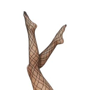 Black Sheer Geo Tights